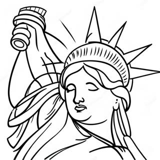 Szabadsag Szobra Naplementeben Szinezolap 128327 61766