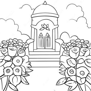 Rozsakert Jelenet Szinezolap 12835-2816