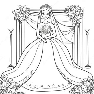 Bajos Eskuvoi Barbie Viragokkal Szinezolap 128403 61823