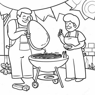 Szines Bbq Parti Jelenet Szinezolap 128481-61884
