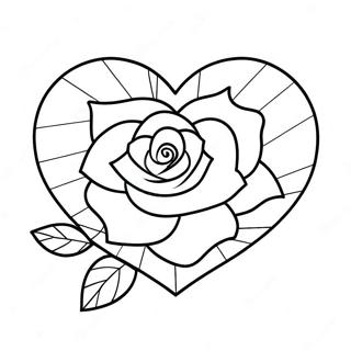 Szív Rózsa Kifestő Oldalak