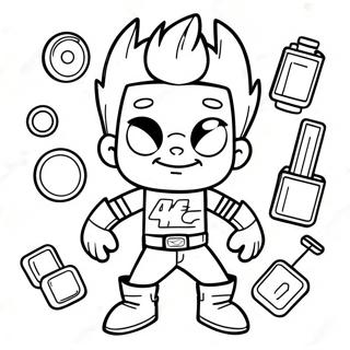 Johnny Test Csillogo Kutyukkel Szinezolap 130225-63233