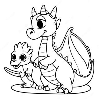 Baratsagos Sarkany Gyerekekkel A Sarkanyvarosban Szinezolap 130457-63421