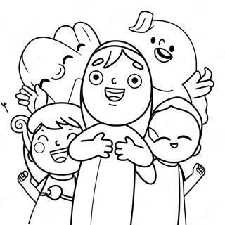 Vidam Gyermekek Enekelnek Jezussal Szinezo 131335 64104