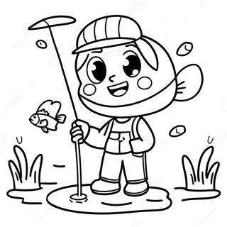 Boldog Gyerek Basszusra Horgaszik Szinezolap 131590-64294