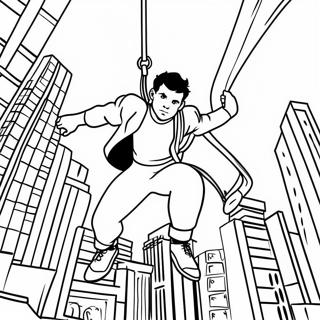 Tom Holland A Varosban Lengve Szinezolap 132080-64677