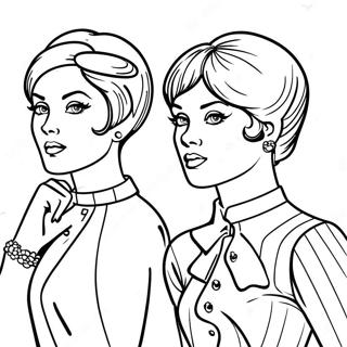 Retro 60 As Evek Divat Szinezo Oldal 132231 64796