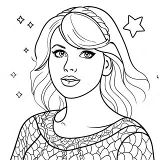Taylor Swift Csillagos Ej Szinezolap 132256-64810