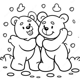 Boldog Zseles Medvek Egyutt Jatszanak Szinezooldal 132951-65353