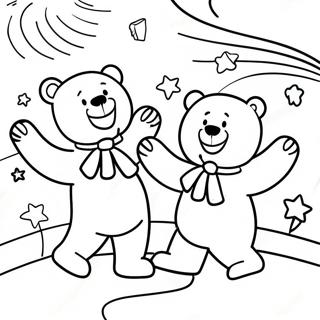 Zseles Medvek Tancolnak A Csillagok Alatt Szinezooldal 132953-65361