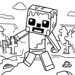 Minecraft Zombi Szinezolap 133260-65566