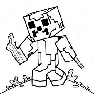 Minecraft Zombi Szinezolap 133260-65581