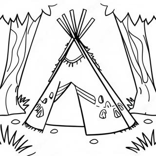 Szines Teepee Az Erdoben Szinezooldal 133699-65925