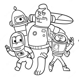 Futurama Karakterek Az Urben Szinezooldal 133775-65987