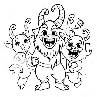 Jatekos Krampusz Gyerekekkel Szinezolap 133803-66015