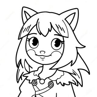 Rejtelyes Farkas Lany Anime Szinezolap 134241 66357