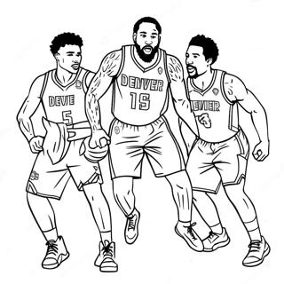 Denver Nuggets Jatekosok Akcioban Szinezolap 134418 66494