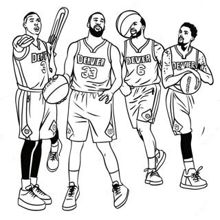 Denver Nuggets Jatekosok Akcioban Szinezolap 134418 66495