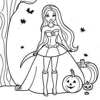 Halloween Barbie Szinezolap 134543-66582