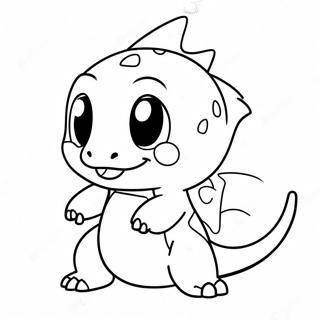 Aranyos Chibi Charmander Szinezolap 136722-68438