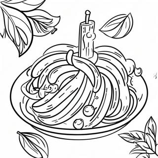 Friss Bazsalikomos Spagetti Szinezolap 137030-68683