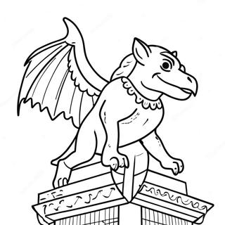 Notre Dame Gargoyle Szinezolap 137237-68841