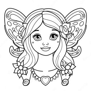 Misztikus Fantazia Lany Tunder Szarnyakkal Szinezolap 137339-68923