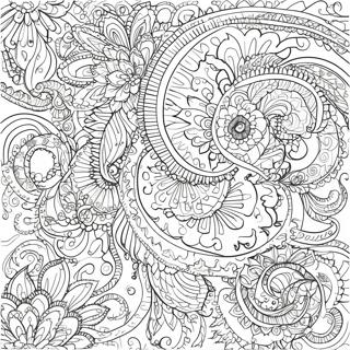 Bonyolult Paisley Mintazat Szinezo Oldal 137671-69173