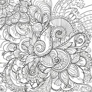 Bonyolult Paisley Mintazat Szinezo Oldal 137671-69176