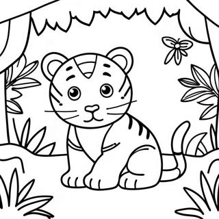 Baba Tigris Dzsungel Kornyezetben Szinezolap 137981-69428