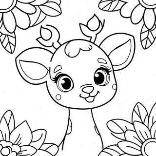 Jatekos Bebi Szarvas Viragokkal Szinezolap 138696-69979