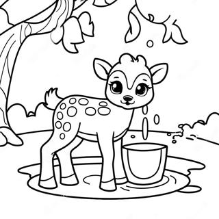 Bajos Bebi Szarvas Vizivas Kozben Szinezolap 138698 69986