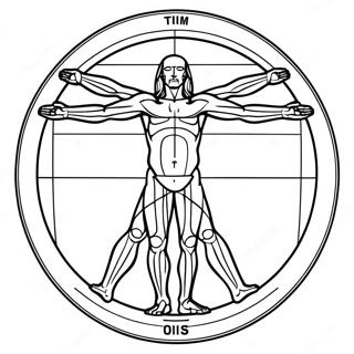 Vitruvius I Ember Reszletes Anatomiai Szinezolap 139105 70301