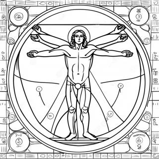 Vitruvius I Ember Reszletes Anatomiai Szinezolap 139105 70302