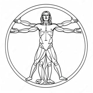 Vitruvius I Ember Reszletes Anatomiai Szinezolap 139105 70304