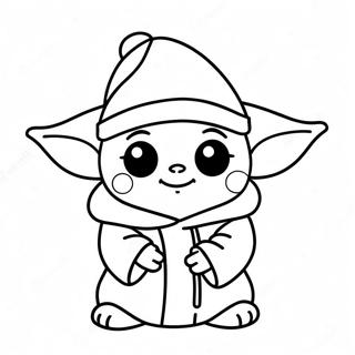 Cuki Baby Yoda Mikulas Sapkaban Szinezolap 139640-70714