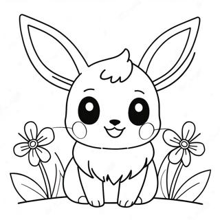 Cuki Eevee Viragokkal Szinezolap 14240-3107