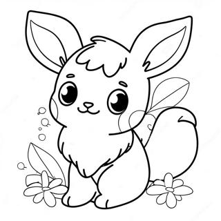 Cuki Eevee Viragokkal Szinezolap 14240-3108