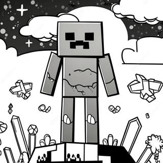 Minecraft Enderman Az Ejszakaban Szinezolap 1453 2386