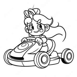 Mario Kart Princess Peach Verseny Szinezolap 14621-3196