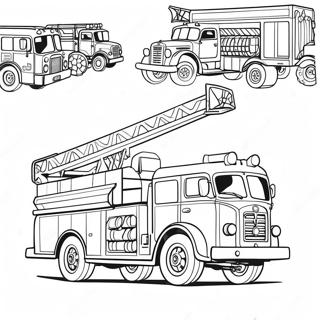 Vintage Tuzoltoauto Szinezolap 14992-3282