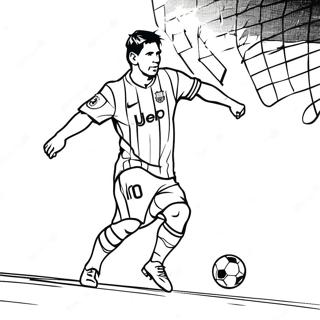 Lionel Messi Akcioban Szinezolap 18719-4093