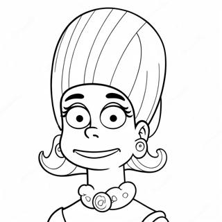 Marge Simpson Kek Hajjal Szinezooldal 19447-4246