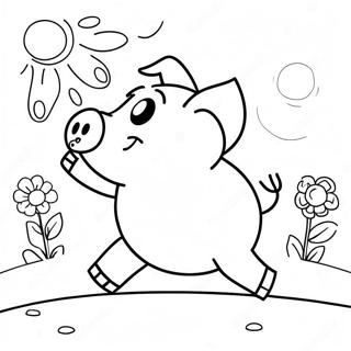 Boldog Malac Tancol A Napfenyben Szinezolap 21009-4587