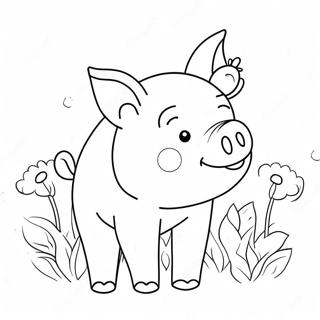 Aranyos Malac Viragokkal Szinezolap 21010-4589