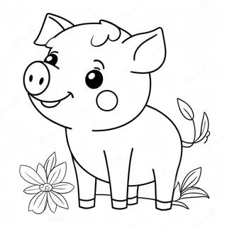 Aranyos Malac Viragokkal Szinezolap 21010-4592