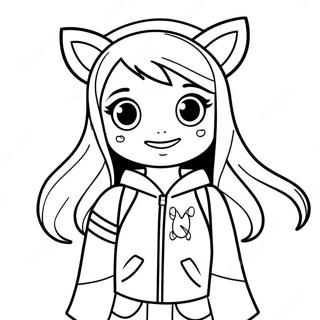 Aphmau Kalandos Oltozetben Szinezolap 24722-5389