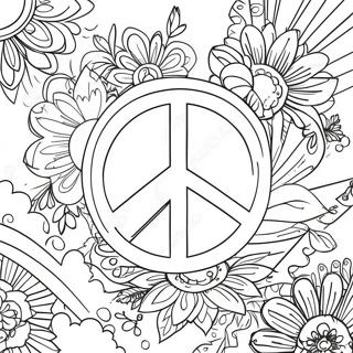 Beke Jel Hippie Szinezolap 24987-5447