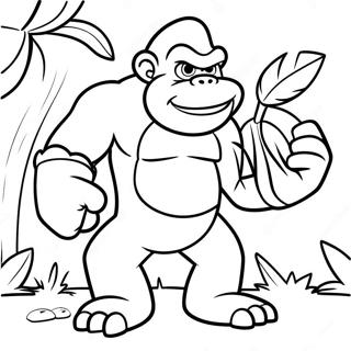 Donkey Kong Bananokkal Szinezheto Oldal 25618-5585