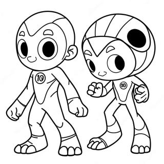 Ben 10 Idegen Atalakulas Szinezolap 26525 5788